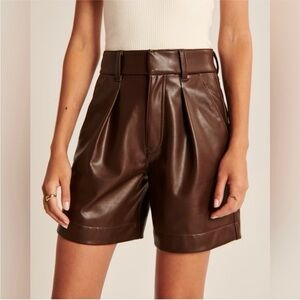 Abercrombie High Waist Shorts in Brown